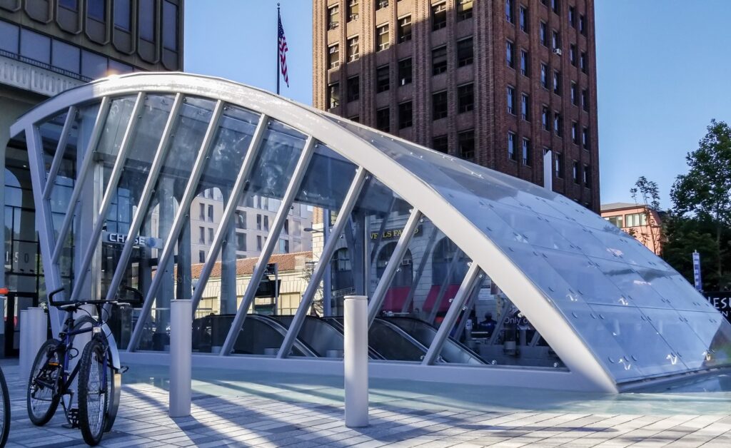 Berkeley BART Plaza Station and Canopies